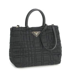 Prada (プラダ) BN1653 TESSUTO WEAVE トート BK