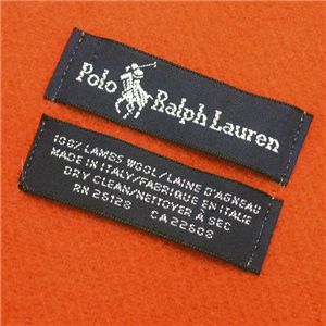 Ralph Lauren　ポニー刺繍　カラーマフラー　605855 Orange