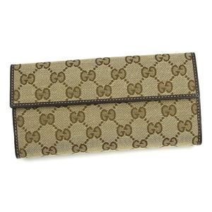 GUCCI（グッチ） 長札財布 212089 FFP5G 9643 ベージュ／ダークブラウン 第3画像