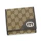 GUCCI（グッチ） 二つ折り財布（小銭入れ付） 181594 FFPAG 9643 ベージュ／ダークブラウン