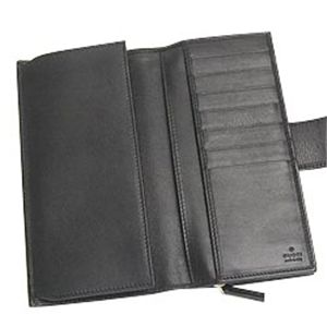 GUCCI(グッチ)長札財布 154256 AA61G 1000 ブラック/ゴールド