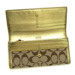 COACH(コーチ)長札財布41577ゴールド