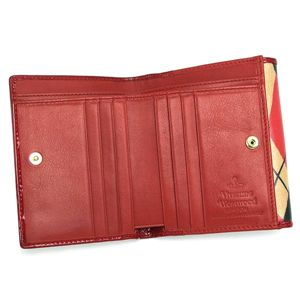 Vivienne Westwood(ヴィヴィアン ウエストウッド) Wホック財布 NEW HARLEQUIN 737 ベージュ/ピンク