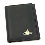 Vivienne Westwood(ヴィヴィアン ウエストウッド) Wホック財布 NAPPA 737 ブラック/ゴールド 