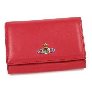 Vivienne Westwood(ヴィヴィアン ウエストウッド) 二つ折り財布(小銭入れ付) NAPPA 746 レッド/ピンク 