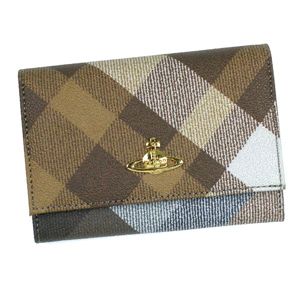 Vivienne Westwood(ヴィヴィアン ウエストウッド) 二つ折り財布(小銭入れ付) DERBY 746 ブラウン 