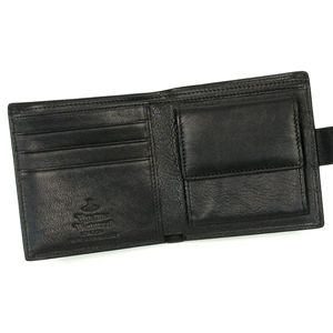 Vivienne Westwood(ヴィヴィアン ウエストウッド) 二つ折り財布(小銭入れ付) MAN COLLECTION 2814 ブラック 