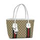 GUCCI(グッチ) トートバッグ 211971 TOTE DOUBLE SHOULDER MEDIUM ベージュ/ホワイト