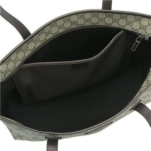 GUCCI(グッチ) トートバッグ 211137 TOTE MD ZIP CLOSURE ベージュ/ダークブラウン