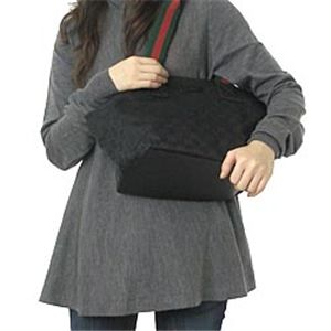 GUCCI(グッチ) トートバッグ 131230 MEDIUM-TOTE-ZIP TOP ブラック