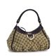 GUCCI｜グッチ ショルダーバッグ 190525 HOBO MEDIUM｜ベージュ/ダークブラウン