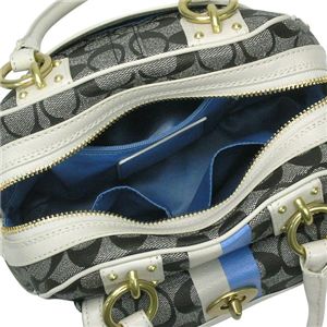 Coach(コーチ) トートバッグ 13194HERITAGE STRIPE ブラック/ホワイト