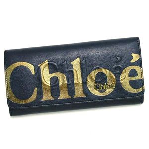 CHLOE(クロエ) 長財布 ECLIPSE 3PO303 LONG WALLET WITH FLAP INDIGO