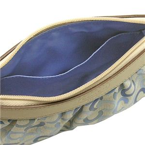 Coach(コーチ) ポーチ 42357LEAH OP ART COATED C スモーキー ブルー