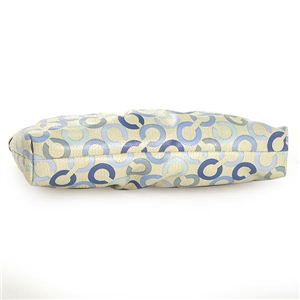 Coach(コーチ) ポーチ 42357LEAH OP ART COATED C スモーキー ブルー