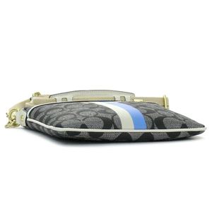 Coach(コーチ) ナナメガケバッグ 42385HERITAGE STRIPE ブラック/ホワイト