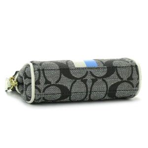 Coach(コーチ) ポーチ 42383HERITAGE STRIPE ブラック/ホワイト