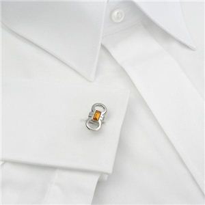 01フェラガモ/Ferragamo カフス 54 7505 GEM.RIVETTA/イエロー