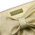 kate spade(ケイトスペード)ポーチ PLAZA SEASONAL PWRU1232B BOW POUCH ゴールド