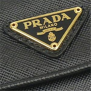 03プラダ/PRADA 二つ折り財布（小銭入れつき）/ SAFFIANO ORO 1M0510/ブラック