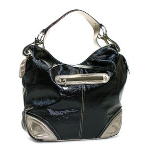 KathyVanZeeland（キャシーバンジーランド） ショルダーバッグ POSEIDON H41610 LARGE HOBO ブラック 第4画像