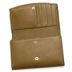 01カルティエ/Cartier 二つ折り財布(小銭入れ付) MARCELLO L3000816/キャメル