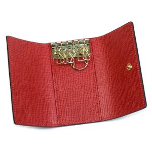 Fendi（フェンディ） キーケース 8AP079 KEYRING 6 GANCI ZUC. KUY レッド/ブラウン 第2画像
