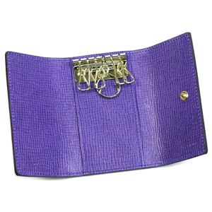 Fendi（フェンディ） キーケース 8AP079 KEYRING 6 GANCI ZUC. HJ6 ダークパープル 第2画像