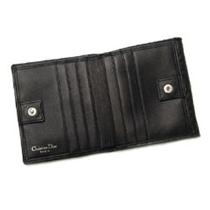 Christian Dior(クリスチャン ディオール) 二つ折り財布(小銭入れ付) LADY DIOR 43022 NDA3 ブラック