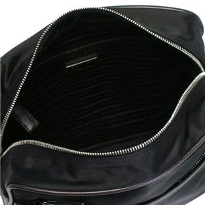 01プラダ/PRADA ショルダーバッグ TESSUTO BOW VA0795 F0892/ダークブラウン/ブラック