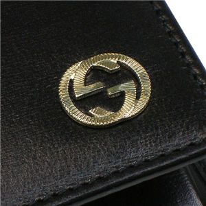 Gucci（グッチ） 二つ折り財布（小銭入れ付） GUILLOCHET 233078 GUILLOCHET 1000 ブラック 第4画像