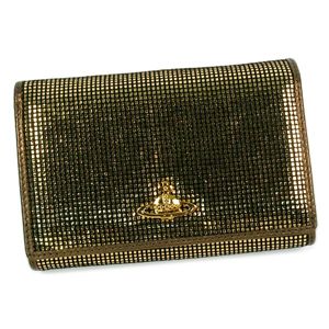 Vivienne Westwood（ヴィヴィアンウエストウッド） 二つ折り財布（小銭入れ付） NEW SLOANE 2232 ゴールド