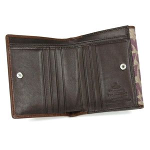 Vivienne Westwood（ヴィヴィアンウエストウッド） Wホック財布 STONEAGE 737 カーキー 第2画像