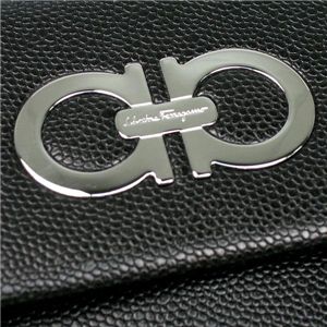 Ferragamo（フェラガモ） Wホック財布 FANDANGOCAL 22A590 404054 ブラック 第5画像