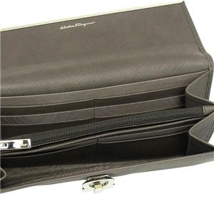 Ferragamo（フェラガモ） 長財布 GANCINI ICONA VITELL 22A437 422393 グレー 第3画像