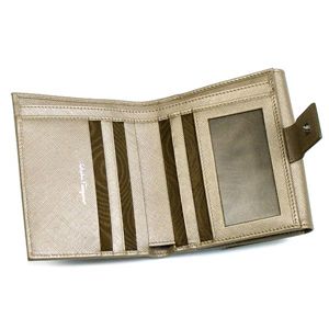 Ferragamo（フェラガモ） Wホック財布 GANCINI ICONA VITELL 224639 433257 ブロンズ 第2画像