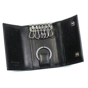 Ferragamo（フェラガモ） キーケース GANCIO ONE 668680 428300 ブラック 第2画像