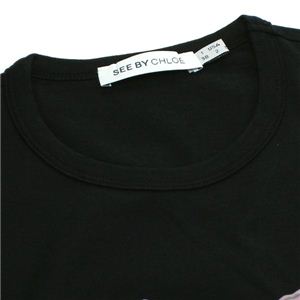 SEE BY CHLOE（シーバイクロエ） Tシャツ 461149 C74 ブラック 38 第3画像