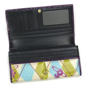Vivienne Westwood（ヴィヴィアンウエストウッド） 長財布 NEW HARLEQUIN 1032 パープル 第2画像