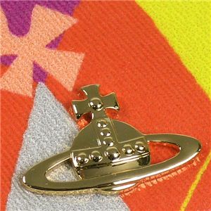Vivienne Westwood（ヴィヴィアンウエストウッド） Wホック財布 NEW HARLEQUIN 737 オレンジ 第5画像