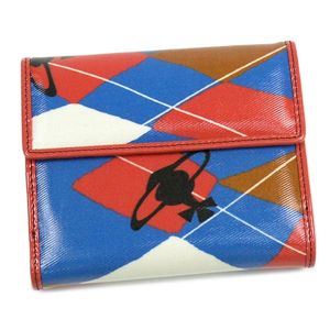 Vivienne Westwood（ヴィヴィアンウエストウッド） Wホック財布 NEW HARLEQUIN 737 レッド 第3画像