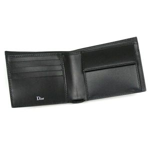 Christian Dior(クリスチャン ディオール) 二つ折り財布(小銭入れ付) DIOR HOMME 2DLBC001TEN WALLET WITH COIN PURSE 968 ブラック/グレー