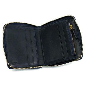 01Celine/二つ折り財布(小銭入付)LOGO 10989 COMPACT ZIPPED MULTIFUNCTION 07OCネイビー
