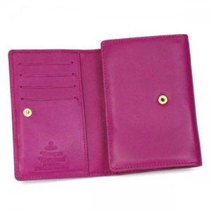 Vivienne Westwood(ヴィヴィアンウエストウッド) 二つ折り財布(小銭入れ付) NAPPA 746V ピンク H9.5×W13.5×D2.5