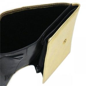 Vivienne Westwood(ヴィヴィアンウエストウッド) 二つ折り財布(小銭入れ付) NAPPA 746V ゴールド H9.5×W13.5×D2.5