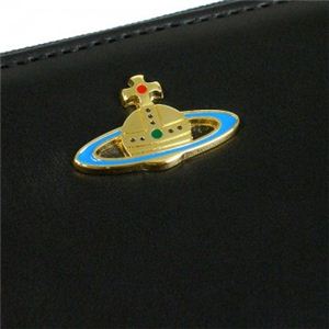 【ブランド7sale】9月28日15時まで3個限り Vivienne Westwood(ヴィヴィアンウエストウッド) 長財布 NAPPA 5140V  ブラック/ゴールド H10×W19×D2.5