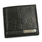 Gucci（グッチ） 二つ折り財布（小銭入れ付） MEN BAR 233102 1000 ブラック H9.5×W11×D2.5
