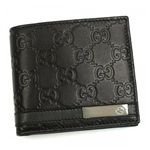 Gucci(グッチ) 二つ折り財布(小銭入れ付) MEN BAR 233102 1000 ブラック H9.5×W11×D2.5