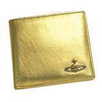 Vivienne Westwood（ヴィヴィアンウエストウッド） 二つ折り財布（小銭入れ付） NAPPA CALF 730V ゴールド 【ブランド7sale】 3月8日15時まで限定値下げ