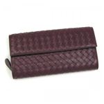 BOTTEGA VENETA（ボッテガベネタ） 長財布 P.FOGLIO INTRECCIATO 150509 6115 ダークパープル H10×W19×D3